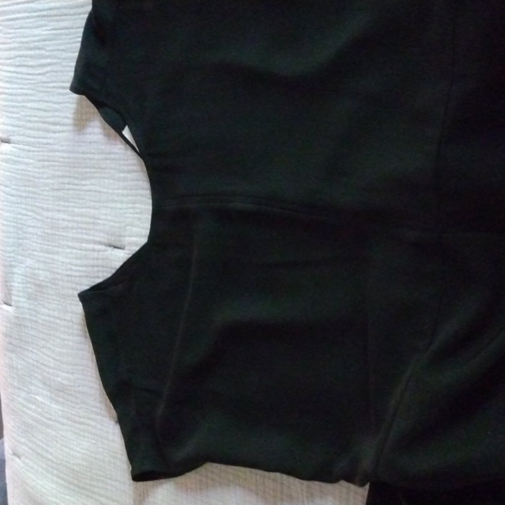 LOFT black flowy one piece jumpsuit sleeveless with sash size 12 petite